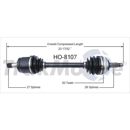 SURTRACK AXLE Cv Axle Shaft, Ho-8107 HO-8107